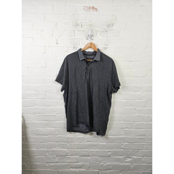 Rag & Bone Men's Collared Neck Polo Shirt Short Sleeve Gray Size XXLarge - Picture 1 of 4